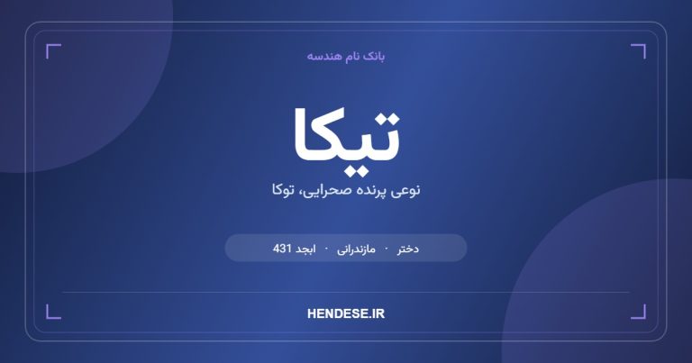 معنی و مشخصات اسم تیکا